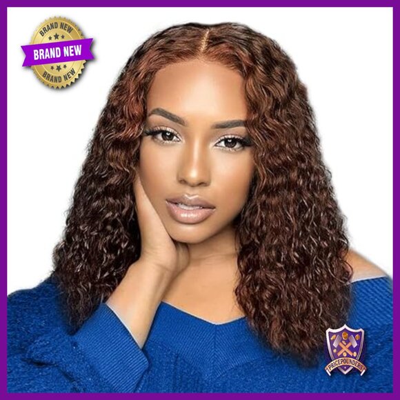 13x6 HD Lace Front Wig Human Hair 200 Density Deep Wave Bob 12 Inch main image 7